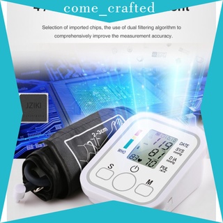 [come_crafted] Monitor automático Digital de presión arterial máquina de brazo superior de gran manguito LCD blanco (4)