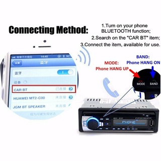 12V 1 Din Coche Estéreo Radio FM Reproductor MP3 Parte Tablero bluetooth Unidad De Cabeza SD # GA 44601 32qsg3 (2)