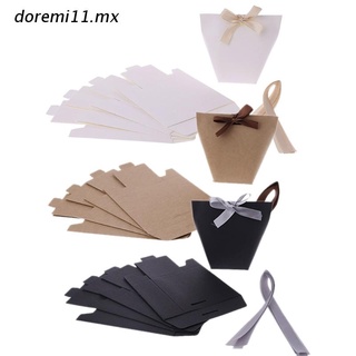 do.mx 5Pcs Paper Candy Chocolate Cake Box Gift Bag Wedding Favors Party Decor Ribbon (1)