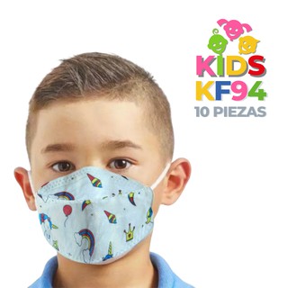 10 cubrebocas kf94 infantil para niño kids