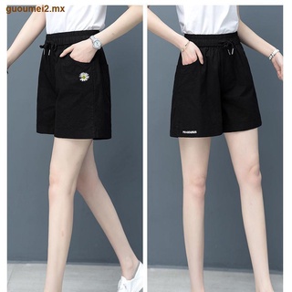 Pure cotton shorts female 2021 new summer thin high loose waist thin female trousers loose shorts in summer