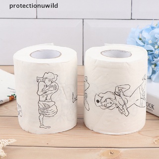 protección 1 rollo de 2 capas de tejido erótico impreso wc baño divertido papel higiénico suave tejido salvaje