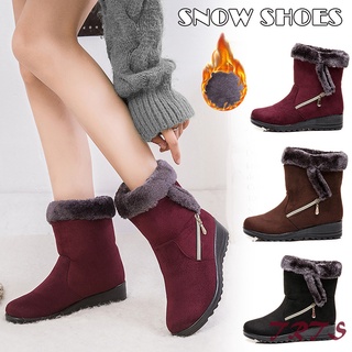 1 Pair Women Lady Snow Boots Warm Shoes Thicken Anti-slip for Outdoor Winter