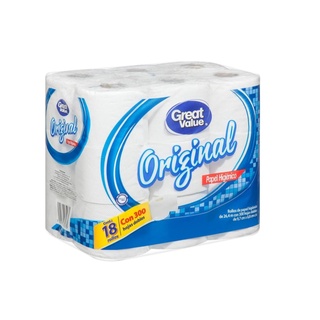 Papel higiénico Great Value original 18 rollos