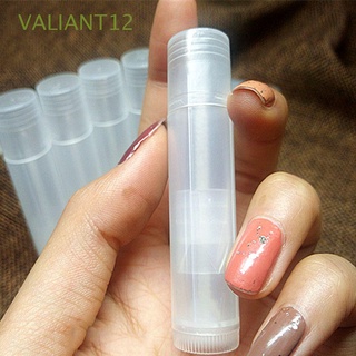 valiant12 nuevas botellas de lápiz labial venta tubos bálsamo labial envases cosméticos 5g moda vacía 10pcs caliente transparente/multicolor