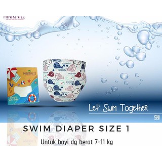 Tela de bebé | Pañales de natación Minikinizz tamaño 1 (Multiple Motifs)