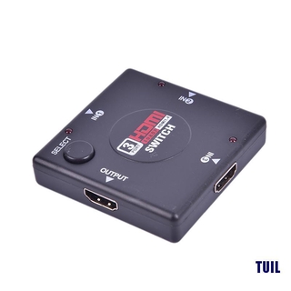 (TUIL)3Port 1080P HDMI Switcher Adapter HDMI Splitter Projector HDMI Interface