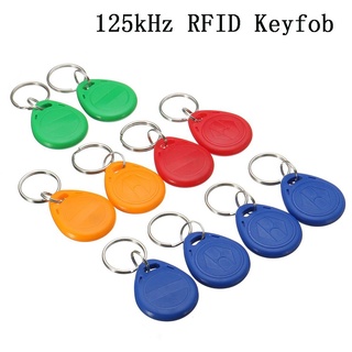 LOCK1 10pcs Color Random 125khz TK4100 La luz RFID llavero De alta calidad Sistema de control de acceso Etiqueta de identificacion de tarjeta Profesional De plástico Durable Util Impermeable (7)