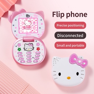 Hello Kitty Flip Dibujos Animados Lindo Estudiante Niños Mini Teléfono Móvil Venta Caliente Pequeño