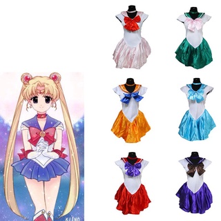 nueva ropa de mujer sailor moon estilo halloween cosplay disfraz vestido plisado cosplay fiesta (3)