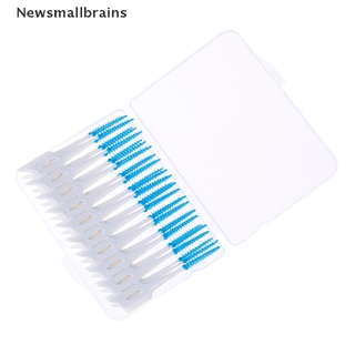newsmallbrains 40 unids/caja push-pull cepillo interdental de 0,7 mm de goma de ortodoncia cepillo de alambre cuidado oral nsb