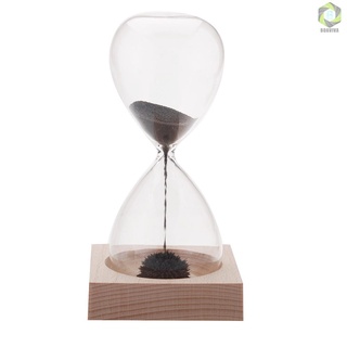 BV 1pcs imán reloj de arena Awaglass soplado a mano temporizador decoración de escritorio magnético reloj de arena negro