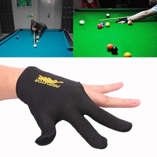 hongkun biliardo guantes billar accesorios de billar separado guante bordado mano izquierda taco liso lycra telas negro tres dedos/multicolor (5)