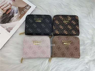 [Ready Stock] Guess Short Wallet Zip Women Purse with Gift Box
