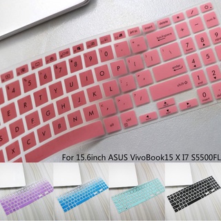 para 15,6 pulgadas asus vivobook15 x i7 s5500fl suave ultrafina silicona portátil teclado cubierta protector