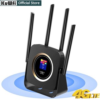 Kuwfi 4G LTE Router Lan puerto inalámbrico CPE incorporado 3000mAh batería 300Mbps de alta velocidad móvil Wifi Hotspot con ranura para tarjeta SIM (1)