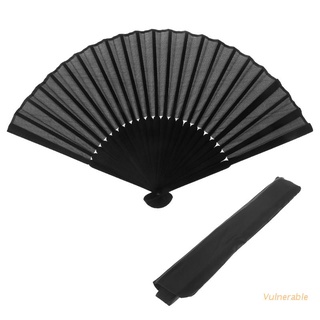 vulnerable estilo chino negro vintage ventilador de mano plegable ventilador de baile boda fiesta favor