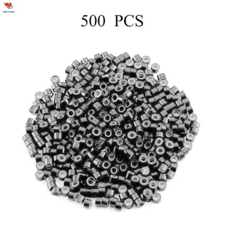 500 cuentas de silicona forradas de micro anillos para extensiones de cabello humano