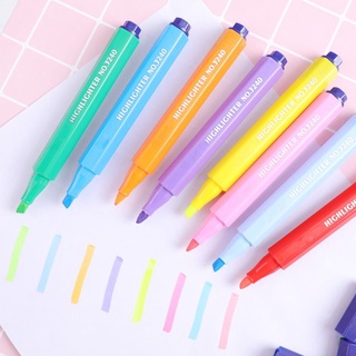 beibeitongbao 8pcs/set Candy Color Highlighter Pen Marker Pastel Liquid Chalk Fluorescent Pencil Drawing Stationery (6)
