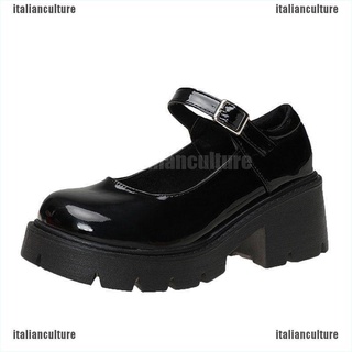 Itali 2021 otoño modelos Mary Jane zapatos pequeños zapatos de cuero de las mujeres de los tacones altos Retro zapatos de plataforma de las mujeres zapatos Oxford (5)