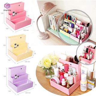 moda práctica diy tablero de papel caja de almacenamiento de escritorio decoración papelería maquillaje cosméticos organizador (1)