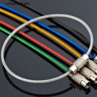 [cons] 5 piezas de alambre de acero inoxidable llavero cable llavero llavero al aire libre senderismo moda mx131-3
