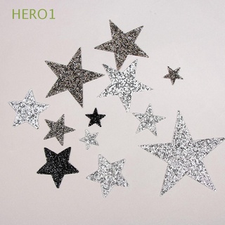 HERO1 High Quality Rhinestone Patches Multiple Sizes Hotfix Clothing Accessories DIY Crafts New Star Motifs Thermal Transfer Garment Decoration Pentagram Sticker/Multicolor
