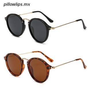 p.mx lentes de sol redondos con marco metálico retro/lentes de sol polarizados unisex para hombre y mujer