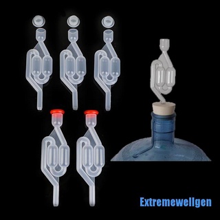 [Extremewellgen] 5 piezas sello de agua de escape de una manera hogar cerveza vino fermentación Airlock plástico sellado