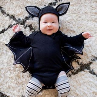 Bebé mameluco y gorra conjunto creativo Halloween Cosplay disfraz para 0M-36M bebé niños y niñas pijama monos (1)