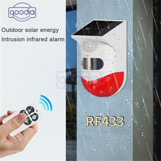 Goodia-Detector Infrarrojo Inalámbrico Inteligente Wifi Sistema De Alarma De Sirena Solar PIR Al Aire Libre