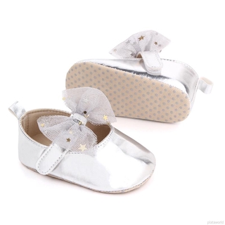 Primavera bebé niñas malla transpirable Bowknot pisos princesa zapatos niño suave Soled zapatos de caminar (3)