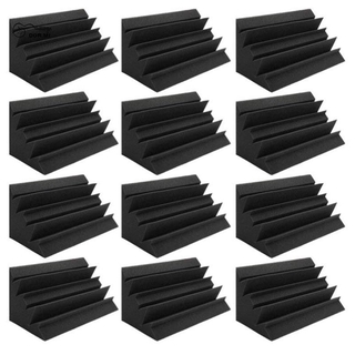 12 Pcs Acoustic Foam Bass Trap Studio Foam,Sound Insulation Pad Panel,Noise Reduction Block,for Studio Home and Theater