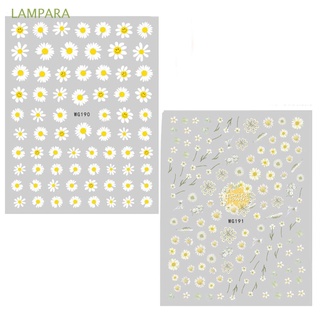 LAMPARA Women Nail Art Sticker Manicure Floral Series 3D Daisy Decor Decorations Nail Beauty DIY Tips Self-Adhesive Hot Sale Mixed Pattern Blooming Flower