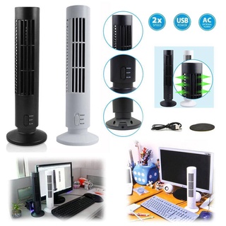 Ventilador portátil USB Vertical sin cuchilla 2 modos ajustable Mini aire acondicionado ventilador escritorio torre de enfriamiento ventilador para el hogar u oficina (2)