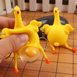 Pop It Fidget juguetes divertidos Spoof Tricky Gadgets juguete huevo de pollo ponedoras gallinas llenas bola de estrés llavero llavero alivio Fidget juguetes (6)