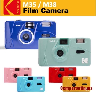 oemp new - kodak vintage retro m35 35 mm cámara de película reutilizable rosa verde amarillo púrpura
