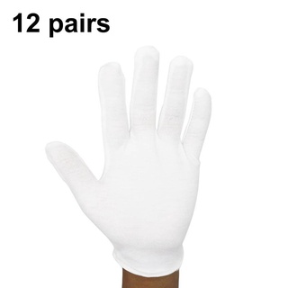 [8&19]guantes de algodón/guantes de algodón de espesor medio/protección laboral/guantes delgados de algodón (4)