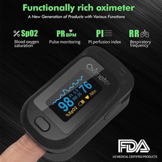 FDA monitor de oxímetro de pulso de dedo PI SPO2 PRBMP y RR