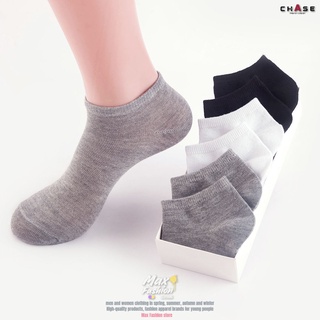 Calcetines tobilleros de algodón transpirable de color liso para hombres / mujeres (3)