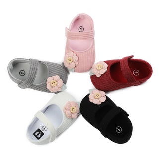 Bebé Niña Transpirable Diseño De Flores Antideslizante Casual Zapatillas De Deporte Niño De Suela Suave Zapatos De Caminar 0-12 Meses