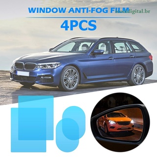 Ic-stock ^4 pzs películas protectoras para ventana/espejo lateral de coche/películas antiniebla transparentes a prueba de lluvia (9)