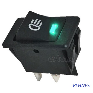 plhnfs 12v vehículo coche barco luz antiniebla led balancín interruptor dash salpicadero verde 4 pin nuevo (1)