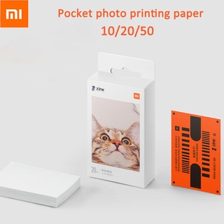 Xiaomi Mijia AR impresora Mi ZINK bolsillo impresora de papel autoadhesiva foto impresión hojas para Xiaomi Mini impresora fotográfica