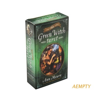 avaty 78pcs the green witch tarot cards deck family party juego de mesa oracle