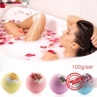 4 Types Bath Ball Natural Salt Flower Bubble Bombs Tools Bath Body Deep Bath Exfoliating Skin R5W5