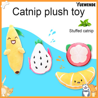 Y.w gato gatito de dibujos animados en forma de fruta juguetes de felpa resistente a mordeduras