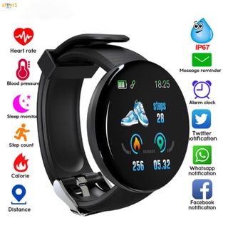 D18S Smart Watch Round Blood Pressure Heart Rate Monitor Men Fitness Tracker SmartWatch Android IOS Women Fashion Electron Clock xfjjyr1