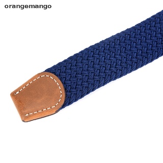 Orangemango Cinturón Para Hombres Elástico Cintura De Lona Hebilla Trenzado Para Hombre Tejido Correas Elásticas MX