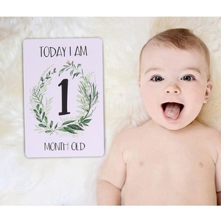 yzz baby tarjetas mensuales pegatina fotografía fotografía edad tarjetas bebé ducha registro regalo (4)